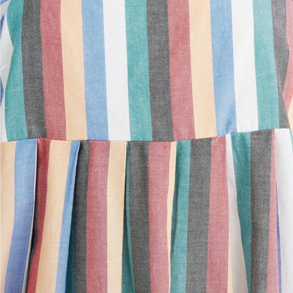 Madewell Square-Neck Mini Dress in Festival Stripe - Picture 3 of 7